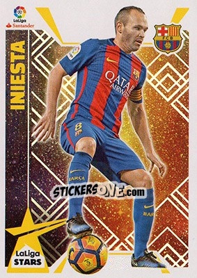 Sticker Iniesta (11) - Liga Spagnola 2017-2018 n. 651 - Colecciones ESTE