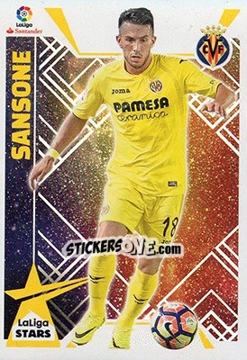 Sticker Nicola Sansone (22) - Liga Spagnola 2017-2018 n. 662 - Colecciones ESTE