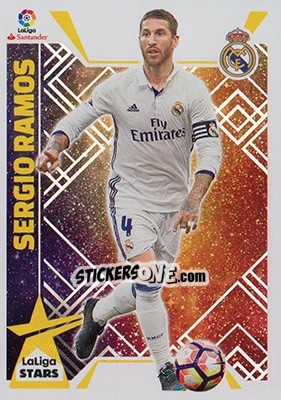 Sticker Sergio Ramos (24) - Liga Spagnola 2017-2018 n. 664 - Colecciones ESTE