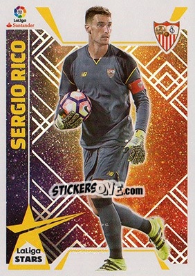 Sticker Sergio Rico (25) - Liga Spagnola 2017-2018 n. 665 - Colecciones ESTE