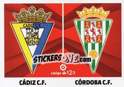 Sticker Escudos LaLiga 1|2|3 - Cádiz / Córdoba (3) - Liga Spagnola 2017-2018 n. 673 - Colecciones ESTE