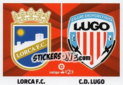 Sticker Escudos LaLiga 1|2|3 - Lorca / Lugo (6) - Liga Spagnola 2017-2018 n. 676 - Colecciones ESTE