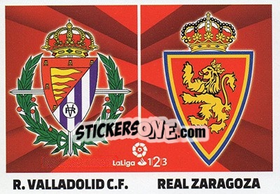 Sticker Escudos LaLiga 1|2|3 - Valladolid / Zaragoza (11) - Liga Spagnola 2017-2018 n. 681 - Colecciones ESTE