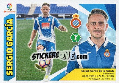Sticker 4 Sergio García (RCD Espanyol) - Liga Spagnola 2017-2018 - Colecciones ESTE