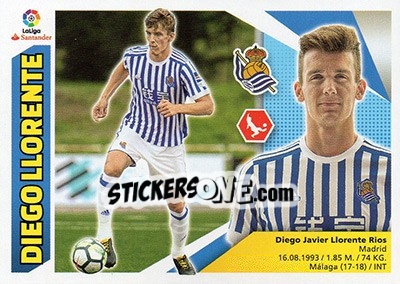 Figurina 7 Diego Llorente (Real Sociedad) - Liga Spagnola 2017-2018 - Colecciones ESTE