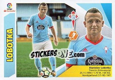 Sticker 13 Lobotka (Celta de Vigo) - Liga Spagnola 2017-2018 n. 703 - Colecciones ESTE