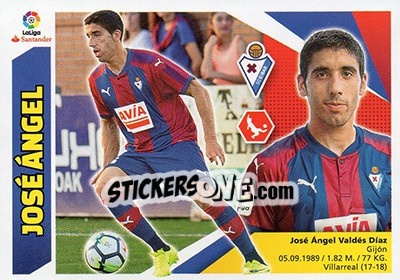 Figurina 19 José Ángel (SD Eibar) - Liga Spagnola 2017-2018 - Colecciones ESTE