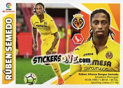 Sticker 22 Rúben Semedo (Villarreal CF) - Liga Spagnola 2017-2018 n. 712 - Colecciones ESTE