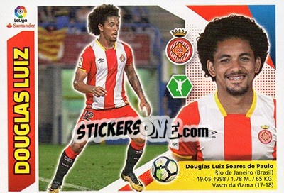 Cromo 26 Douglas Luiz (Girona FC) - Liga Spagnola 2017-2018 - Colecciones ESTE