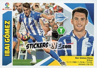 Sticker Ibai Gómez (16) - Liga Spagnola 2017-2018 n. 58 - Colecciones ESTE
