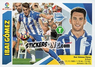 Sticker Ibai Gómez (16) - Liga Spagnola 2017-2018 - Colecciones ESTE