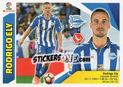 Sticker Rodrigo Ely (6BIS) - Liga Spagnola 2017-2018 n. 59 - Colecciones ESTE