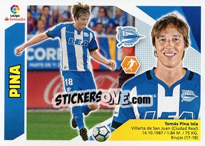 Sticker Pina (10BIS) - Liga Spagnola 2017-2018 n. 62 - Colecciones ESTE