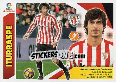 Sticker Iturraspe (10A) - Liga Spagnola 2017-2018 n. 82 - Colecciones ESTE