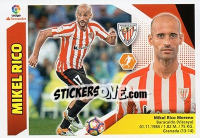 Sticker Míkel Rico (10B) - Liga Spagnola 2017-2018 n. 83 - Colecciones ESTE
