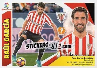 Sticker Raúl García (12) - Liga Spagnola 2017-2018 n. 85 - Colecciones ESTE
