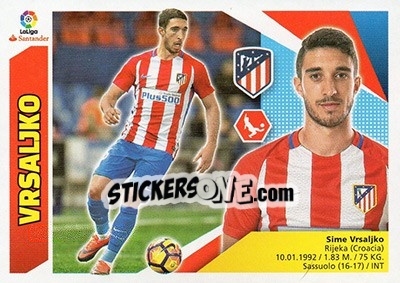 Sticker Vrsaljko (4A) - Liga Spagnola 2017-2018 n. 104 - Colecciones ESTE