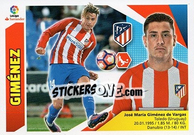 Sticker José Giménez (4B) - Liga Spagnola 2017-2018 n. 105 - Colecciones ESTE