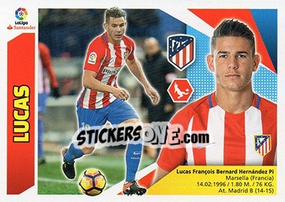 Sticker Lucas  Hernández (7B) - Liga Spagnola 2017-2018 n. 109 - Colecciones ESTE