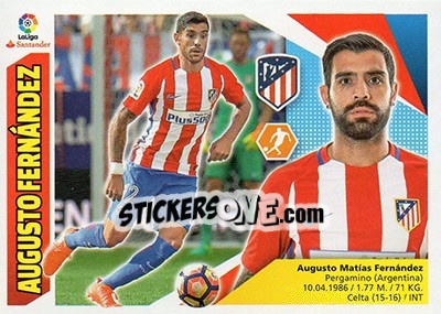 Sticker Augusto Fernández (11) - Liga Spagnola 2017-2018 - Colecciones ESTE