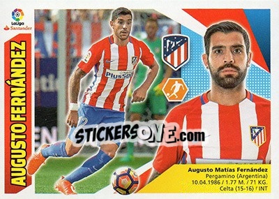 Sticker Augusto Fernández (11) - Liga Spagnola 2017-2018 n. 113 - Colecciones ESTE