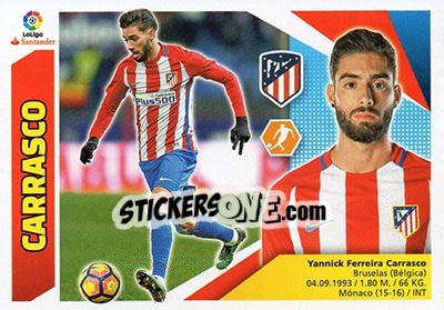 Sticker Carrasco (12) - Liga Spagnola 2017-2018 n. 114 - Colecciones ESTE