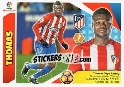Sticker Thomas Partey (13A) - Liga Spagnola 2017-2018 n. 115 - Colecciones ESTE