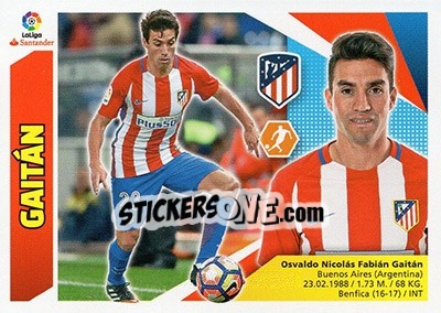 Sticker Gaitán (13B) - Liga Spagnola 2017-2018 n. 116 - Colecciones ESTE