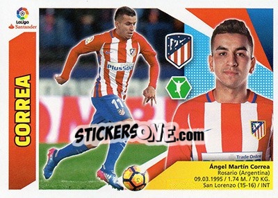 Sticker Correa (14B) - Liga Spagnola 2017-2018 n. 118 - Colecciones ESTE