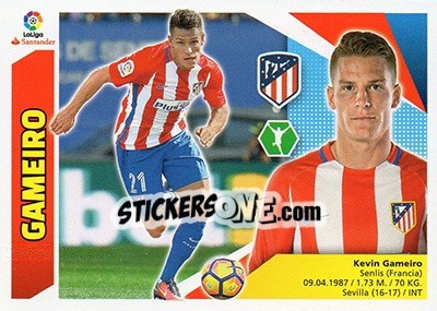Sticker Gameiro (15) - Liga Spagnola 2017-2018 - Colecciones ESTE