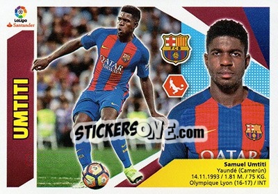 Sticker Umtiti (4) - Liga Spagnola 2017-2018 n. 135 - Colecciones ESTE