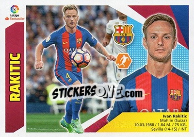 Sticker Rakitic (10) - Liga Spagnola 2017-2018 n. 142 - Colecciones ESTE