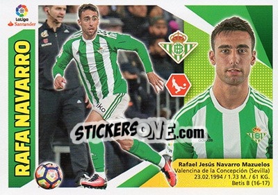 Sticker Rafa Navarro (3) - Liga Spagnola 2017-2018 n. 163 - Colecciones ESTE