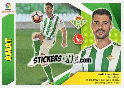 Sticker Amat (4) - Liga Spagnola 2017-2018 - Colecciones ESTE