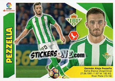 Sticker Pezzella (5) - Liga Spagnola 2017-2018 n. 165 - Colecciones ESTE
