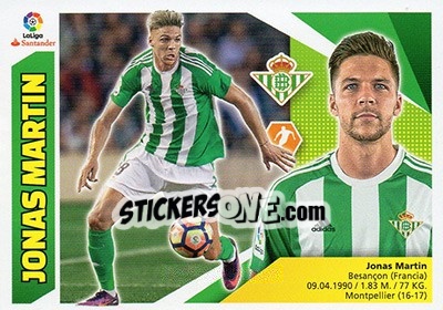 Sticker Jonás Martín (9) - Liga Spagnola 2017-2018 - Colecciones ESTE