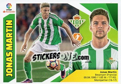 Sticker Jonás Martín (9) - Liga Spagnola 2017-2018 n. 170 - Colecciones ESTE