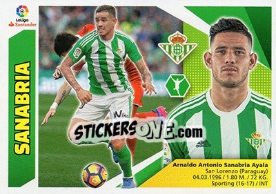 Sticker Sanabria (13B) - Liga Spagnola 2017-2018 n. 175 - Colecciones ESTE