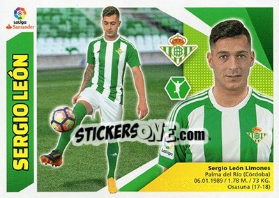 Sticker Sergio León (16) - Liga Spagnola 2017-2018 n. 178 - Colecciones ESTE