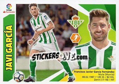 Cromo Javi García (5BIS) - Liga Spagnola 2017-2018 - Colecciones ESTE