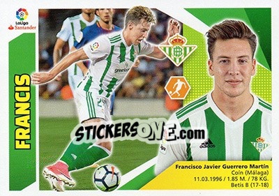 Sticker Francis (10BIS) - Liga Spagnola 2017-2018 n. 181 - Colecciones ESTE