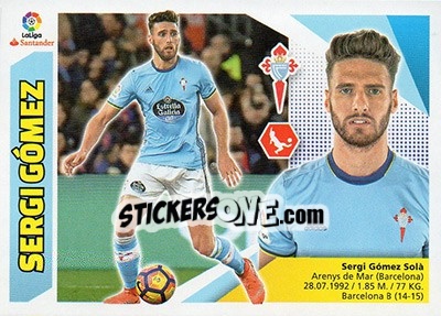 Sticker Sergi Gómez (6A) - Liga Spagnola 2017-2018 n. 196 - Colecciones ESTE