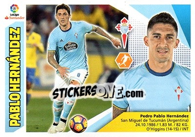 Sticker Pablo Hernández (10) - Liga Spagnola 2017-2018 n. 201 - Colecciones ESTE