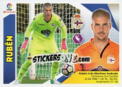 Sticker Rubén (1) - Liga Spagnola 2017-2018 - Colecciones ESTE