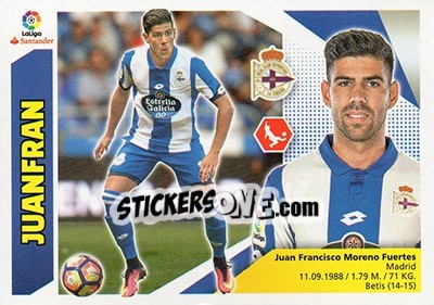 Sticker Juanfran (3) - Liga Spagnola 2017-2018 n. 223 - Colecciones ESTE