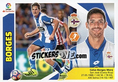 Cromo Borges (9) - Liga Spagnola 2017-2018 n. 230 - Colecciones ESTE