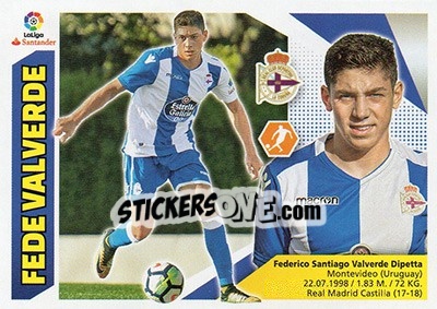 Sticker Fede Valverde (12B) - Liga Spagnola 2017-2018 n. 234 - Colecciones ESTE