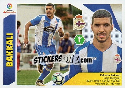 Sticker Bakkali (13) - Liga Spagnola 2017-2018 n. 235 - Colecciones ESTE