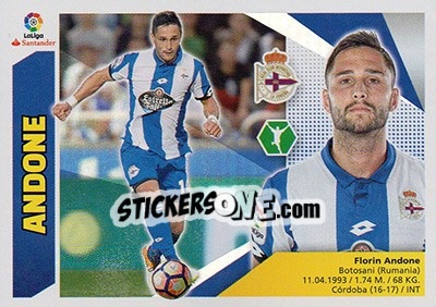 Sticker Andone (15) - Liga Spagnola 2017-2018 n. 237 - Colecciones ESTE