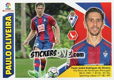Sticker Paulo Oliviera (5) - Liga Spagnola 2017-2018 n. 255 - Colecciones ESTE